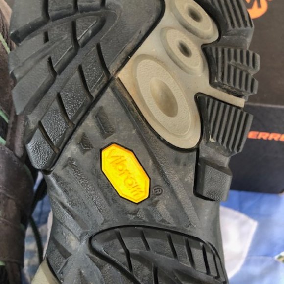 MERRELL MOAB 2 WATERPROOF HIKING SHOE DRIZZLE/MINT 7.5 W - Picture 8 of 14